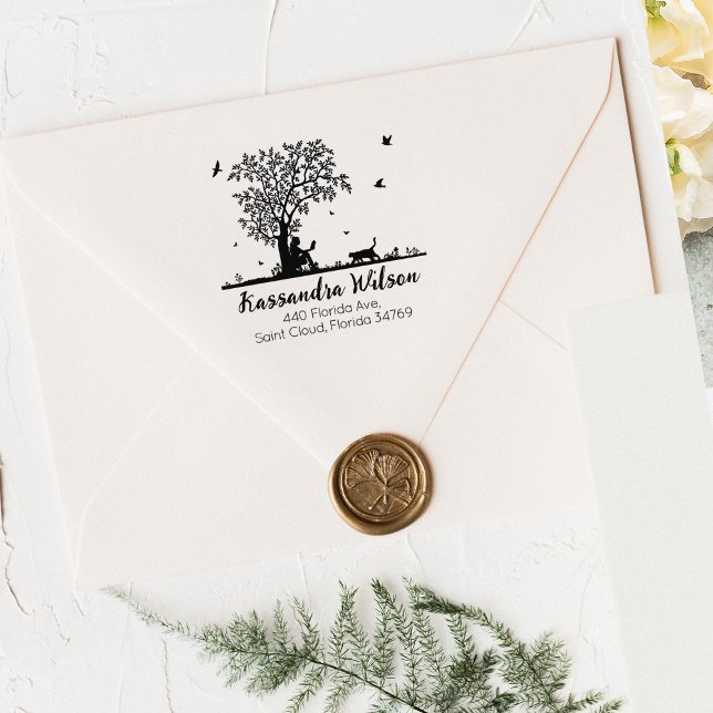  Cute Cat Return Address   Rubber Stamp (Creator Uploaded)