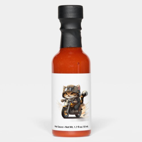 CUTE CAT riding a motocycle Classic T_Shirt 2 Hot Sauces