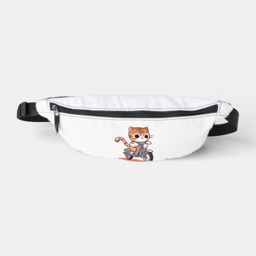 CUTE CAT riding a motocycle Classic T_Shirt 3 Fanny Pack