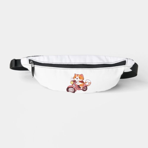 CUTE CAT riding a motocycle Classic T_Shirt 4 Fanny Pack