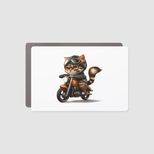 CUTE CAT riding a motocycle Classic T_Shirt 5 Car Magnet