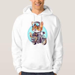 CUTE CAT riding a motocycle Classic T-Shirt (6) Hoodie