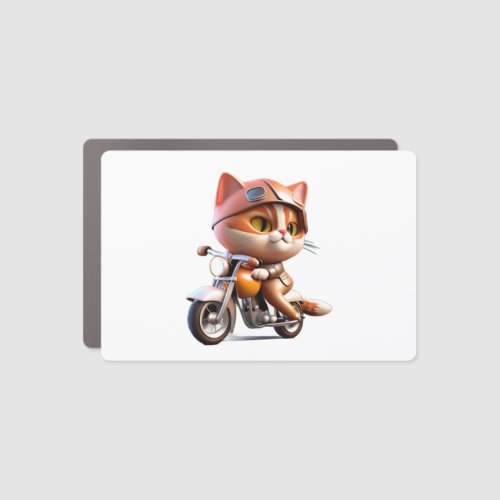 CUTE CAT riding a motocycle Classic T_Shirt Car Magnet