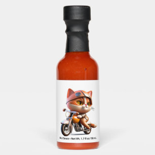 CUTE CAT riding a motocycle Classic T-Shirt Hot Sauces