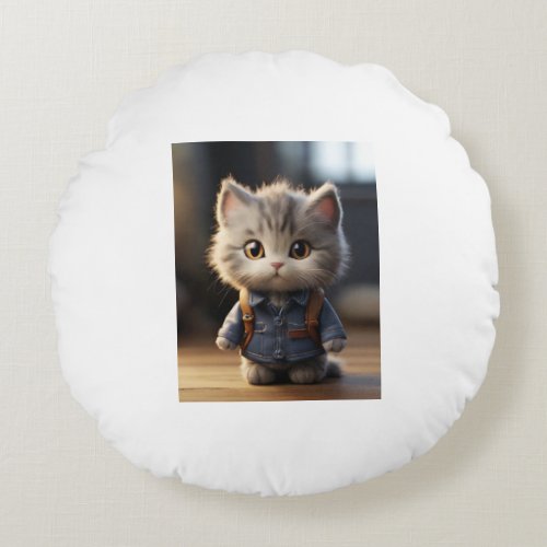 Cute CAT Round Pillow