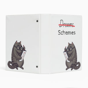 Cute Cat Schemes Funny Cat Mini Binder