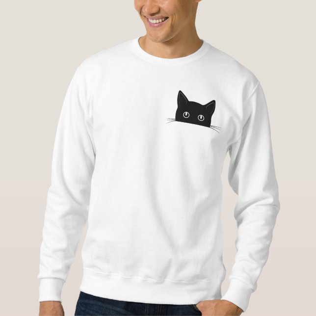 Cute Cat Shirt, Cat Hiding in Pocket Shirt (Front)