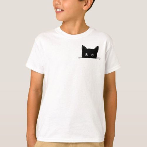 Cute Cat Shirt Cat Hiding in Pocket Shirt