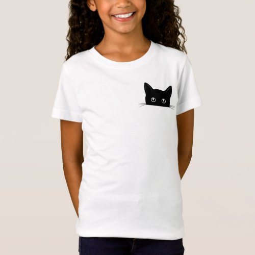 Cute Cat Shirt Cat Hiding in Pocket Shirt