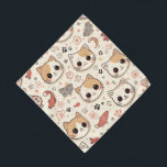 Cute Cat simple pet kitten Pattern Party Bandana<br><div class="desc">Cute Cat simple pet kitten Pattern Party</div>