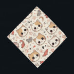Cute Cat simple pet kitten Pattern Party Bandana<br><div class="desc">Cute Cat simple pet kitten Pattern Party</div>