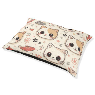 Cute Cat simple pet kitten Pattern Party Bed