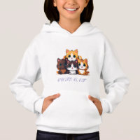 Cute Cat Sitting Happy Hoodie
