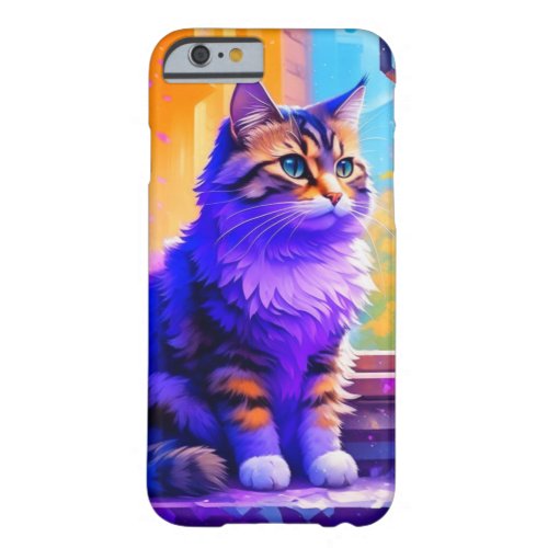Cute Cat Sitting in Window Ai Art Barely There iPhone 6 Case