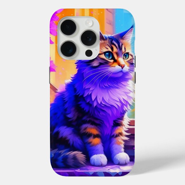 Cute Cat Sitting in Window Ai Art Case-Mate iPhone Case (Back)