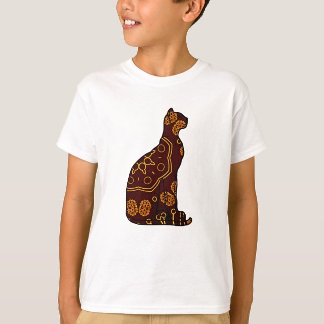 Cute cat sitting looking up T-Shirt (Front)