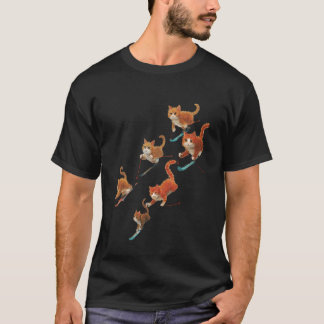 Cute Cat Skiing Design - Humor T-Shirt