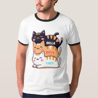 Cute Cat Sleeping on Each Other T-Shirt