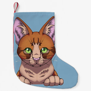 Cute Cat Small Christmas Stocking