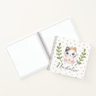 Cute Cat Soft Gender Neutral Dotted Child Baby Notebook