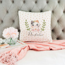 Cute Cat Soft Gender Neutral Dotted Child Nursery