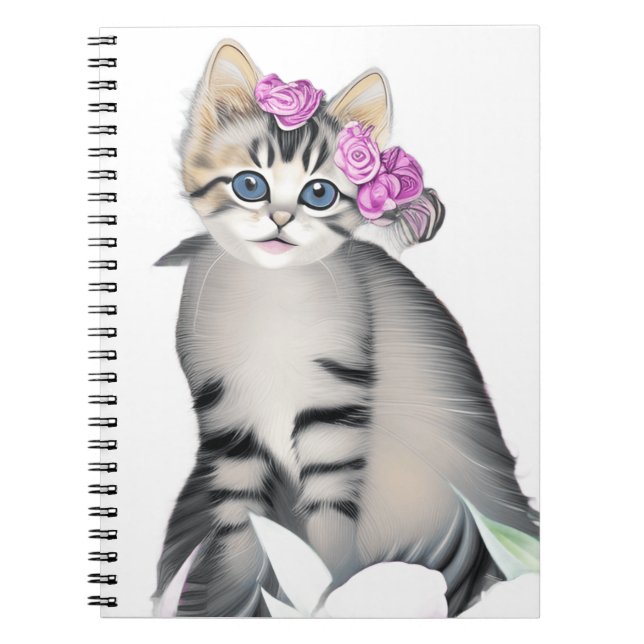 Cute Cat Spiral Notebook (Front)