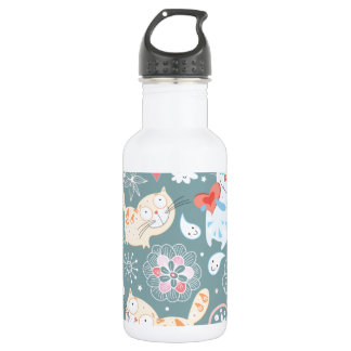 CUTE CAT STAINLESS STEEL WATER BOTTLE