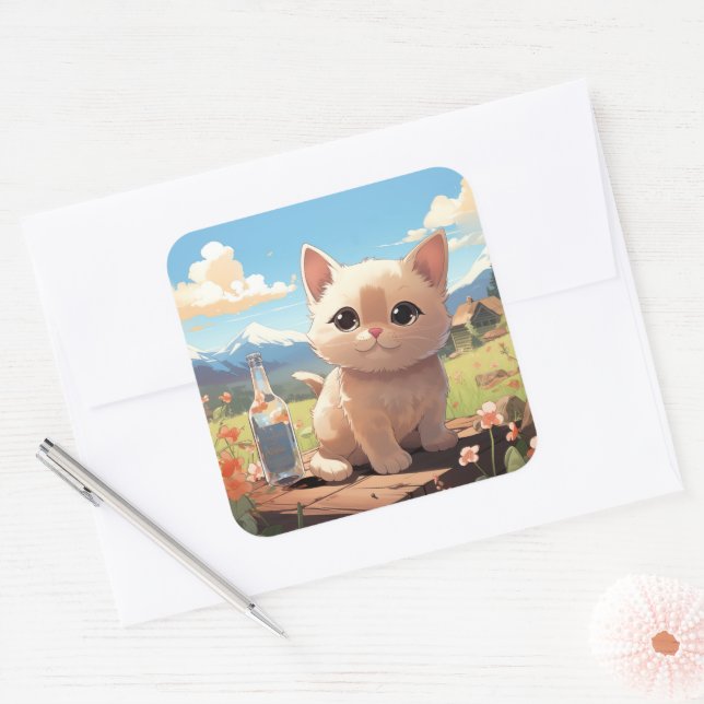 Cute cat sticker (Envelope)