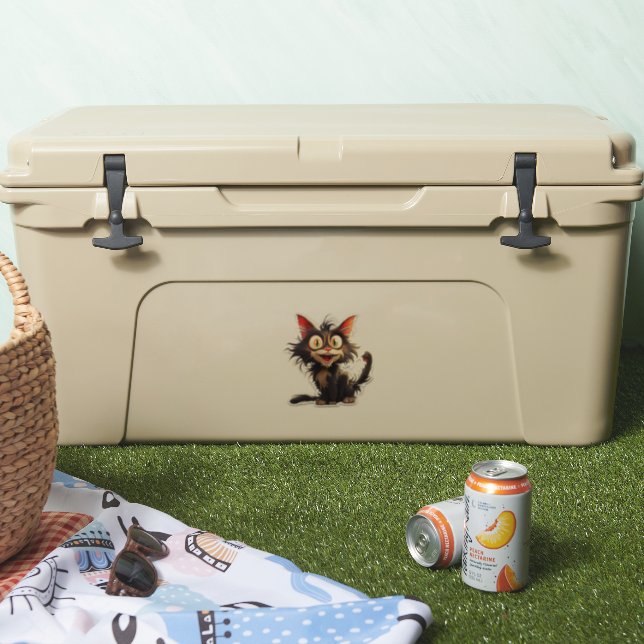 Cute Cat Sticker (Cooler)