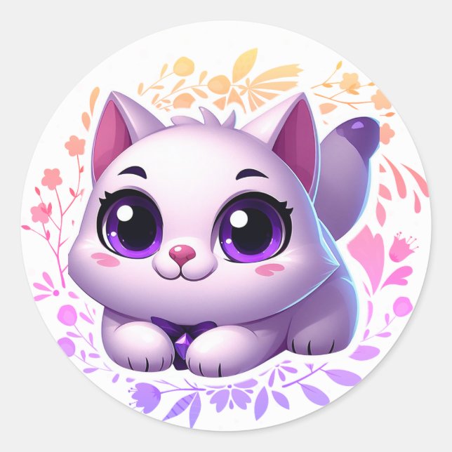 Cute cat sticker (Front)