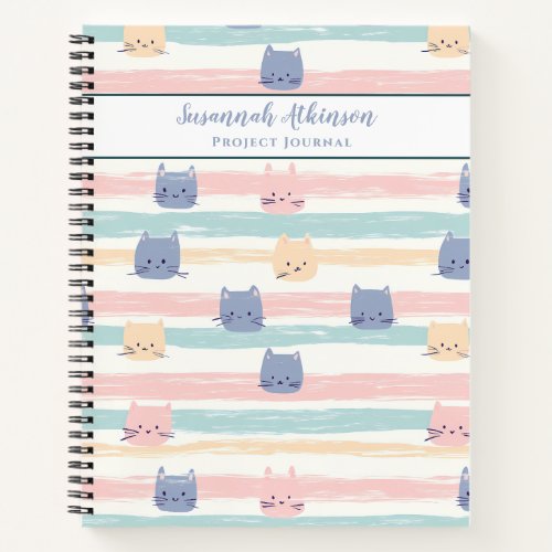 Cute Cat Stripe Notebook