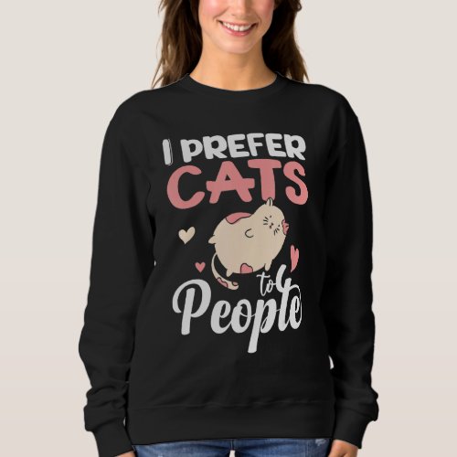 Cute Cat Stuff For Cat Owners With Lying Cat 1 Sweatshirt