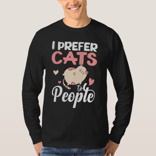Cute Cat Stuff For Cat Owners With Lying Cat 1 T_Shirt