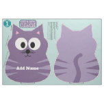 Cute Cat Stuffed Animal Sewing Pattern Custom Name Fabric