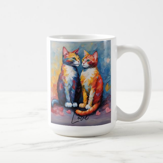 Cute Cat  Stylish Animal Cat Latte Coffee Mug (Right)
