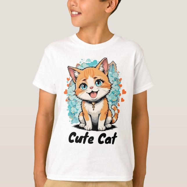 Cute Cat T-Shirt (Front)