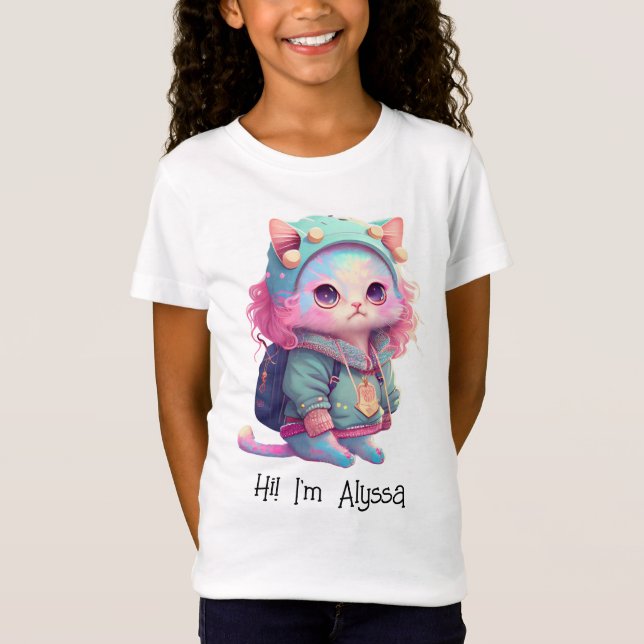Cute Cat  T-Shirt (Front)