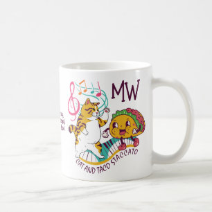 Cute CAT TACO STACCATO Monogram Coffee Mug