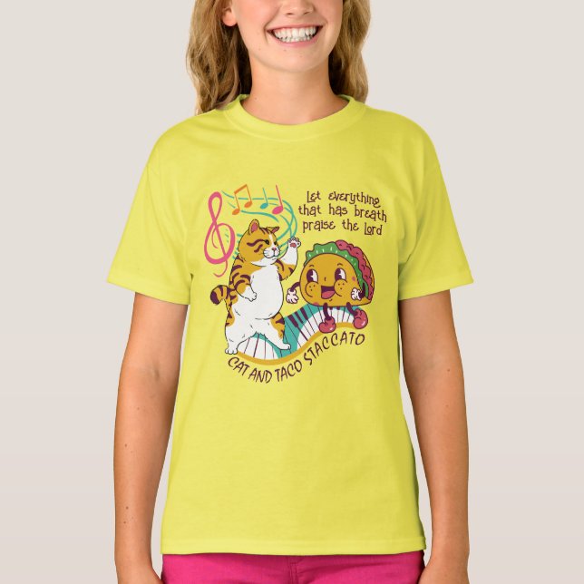 Cute CAT TACO STACCATO T-Shirt (Front)