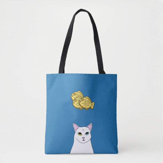 Cute Cat Taiyaki cartoon Tote Bag (Front)