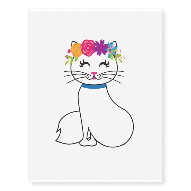 cute cat temporary tattoos (Front)