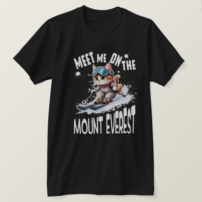 Cute CAT.The fearless adventure cat taking. Men's  T-Shirt (Design Front)