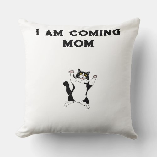 cute cat throw pillow