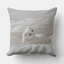Cute Cat Throw Pillow – Adorable Cat Lover Home De