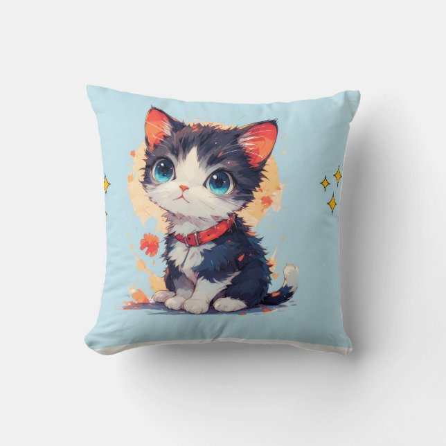 cute cat throw pilow  pillow (Front)