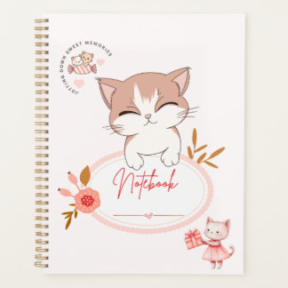 Cute cat to do with note books planner