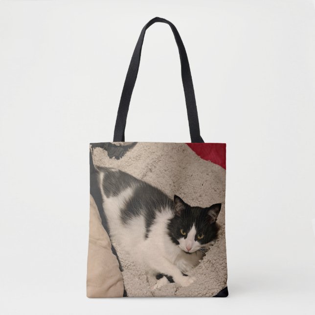 Cute cat tote bag  (Front)