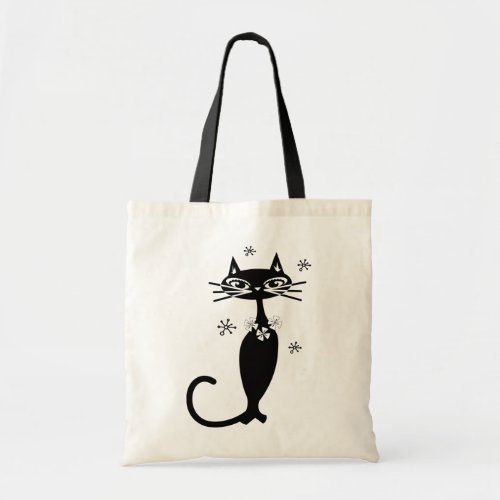 Cute cat tote bag eco friendly reusable