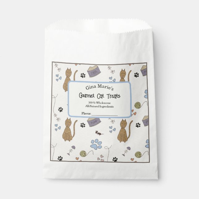 Cute Cat Treats  Favor Bag (Front)
