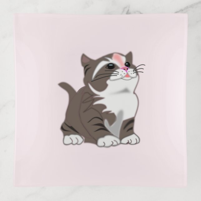 Cute Cat Trinket Tray (Front)